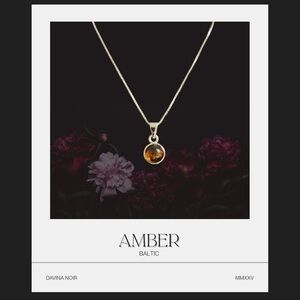 Baltic Amber 925 Sterling Silver Necklace